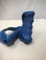 Nordic Fitness Ski Machines Custom Strapless Ski Grips BLUE Vented Curved Right & Left Handed