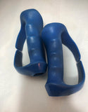 Nordic Fitness Ski Machines Custom Strapless Ski Grips BLUE Vented Curved Right & Left Handed