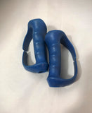 Nordic Fitness Ski Machines Custom Strapless Ski Grips BLUE Vented Curved Right & Left Handed