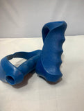 Nordic Fitness Ski Machines Custom Strapless Ski Grips BLUE Vented Curved Right & Left Handed