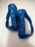 Nordic Fitness Ski Machines Custom Strapless Ski Grips BLUE Vented Curved Right & Left Handed